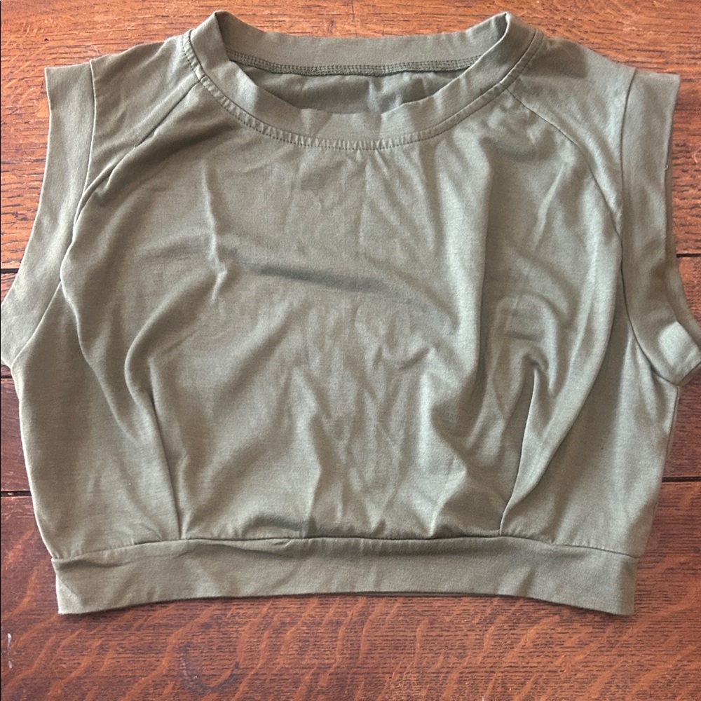 Olive Green Women's Crop Top XS
